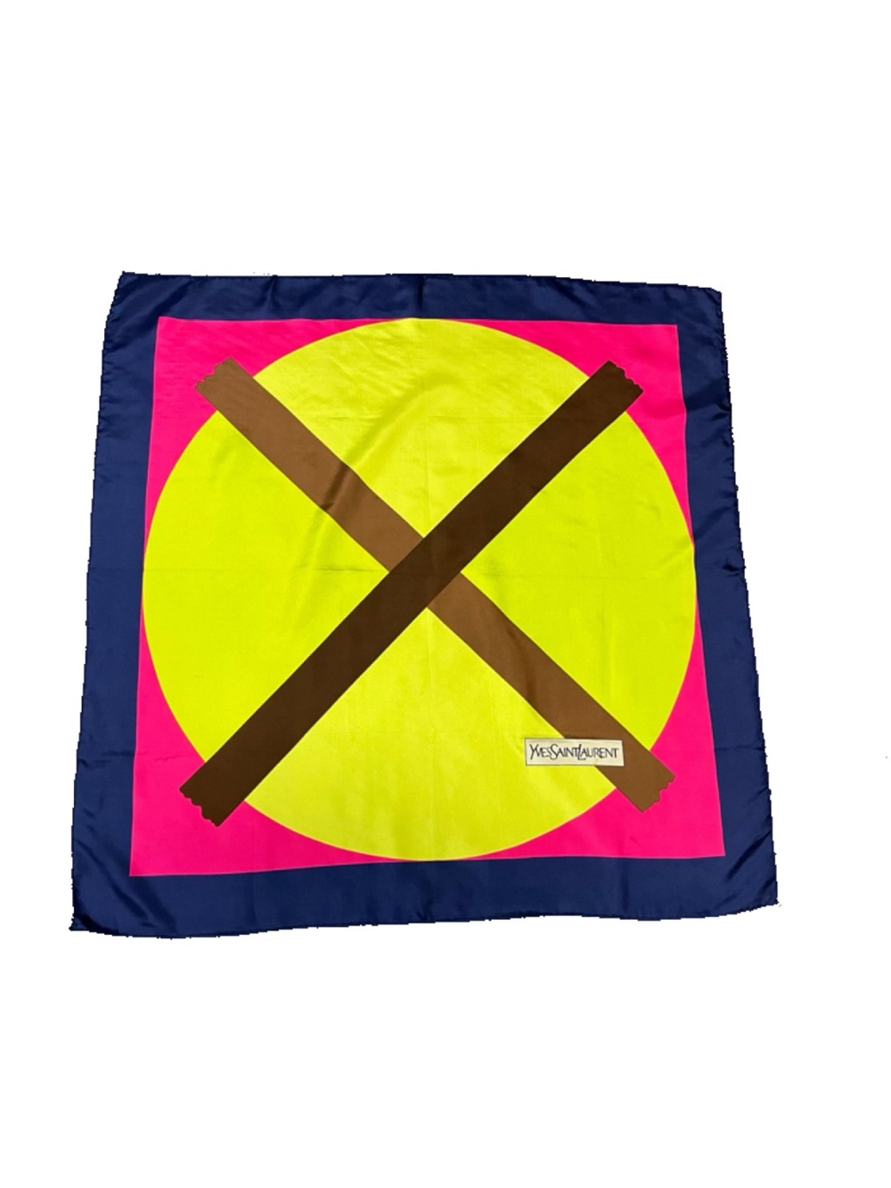Authentic Vintage 70s YSL Yves Saint Laurent Silk Scarf